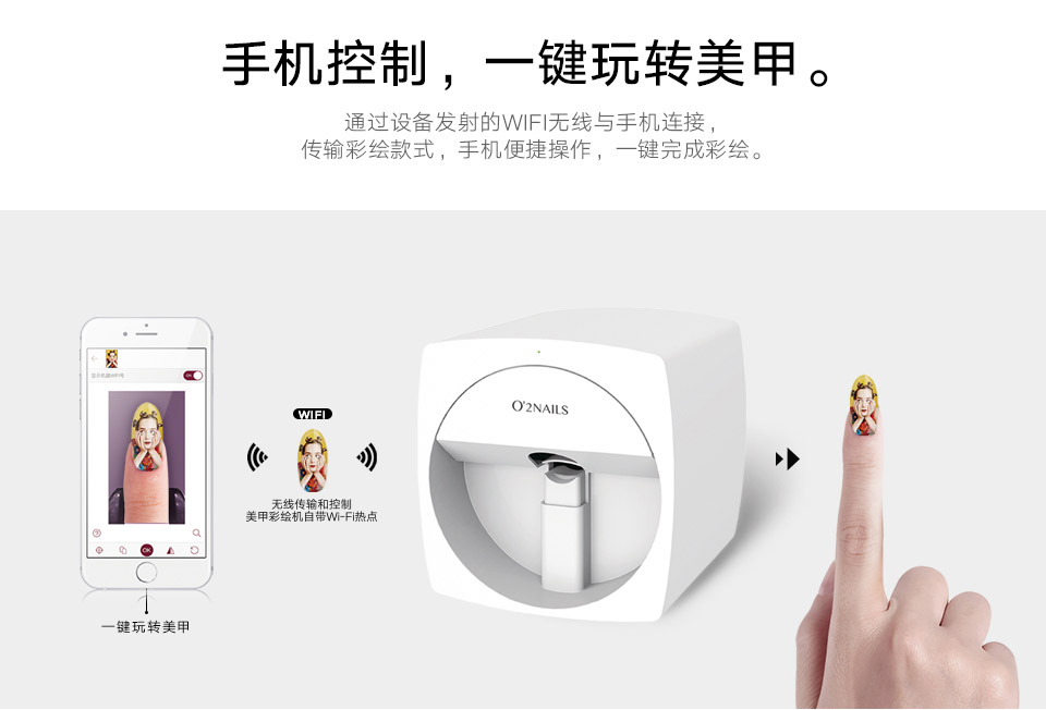 美甲彩绘机V11-O2NAILS伊莱儿官网