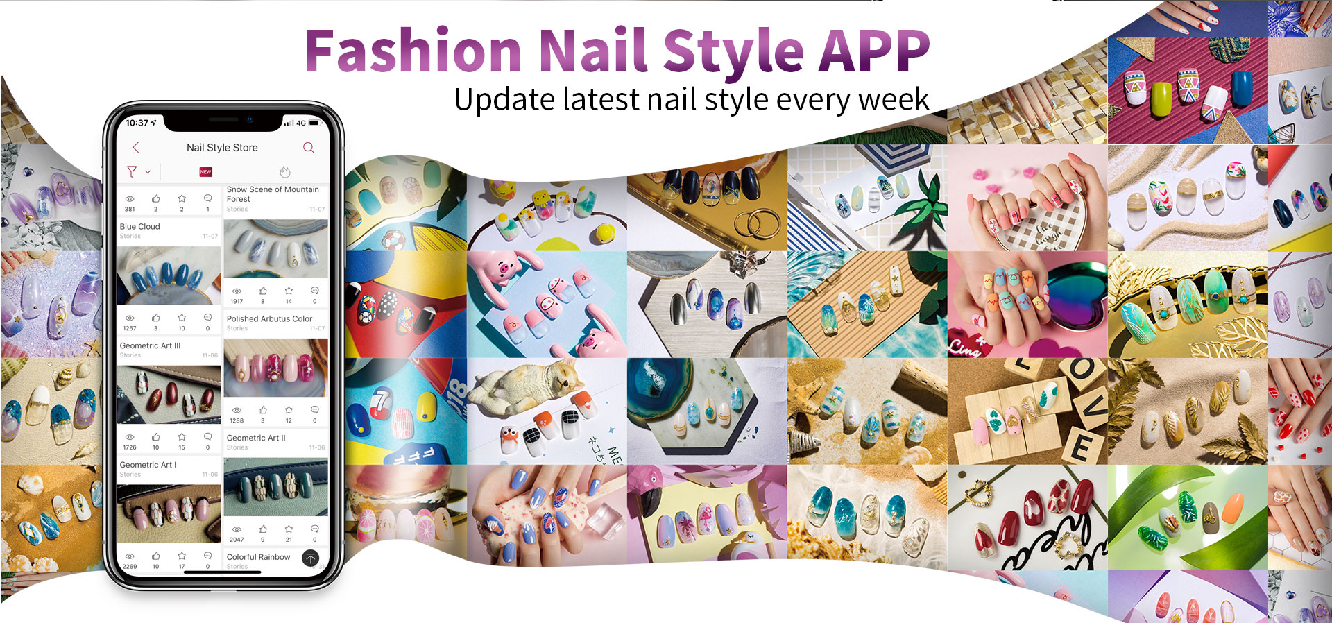 fashion nail style APP update latest nail style every week